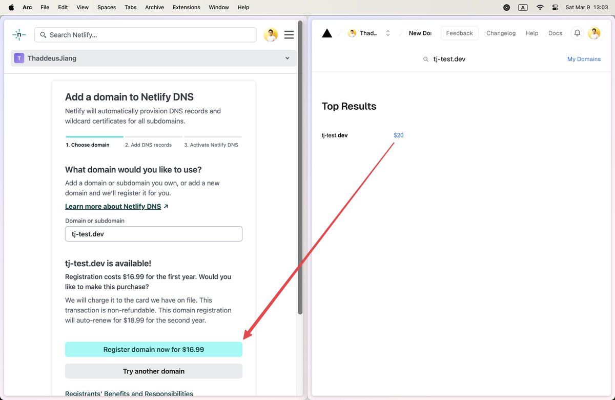 thaddeusjiangzh's tweet image. Small Thing: Netlify domain registration costs is cheaper than Vercel.

Netlify: $16.99
Vercel: $20

#vercel #netlify