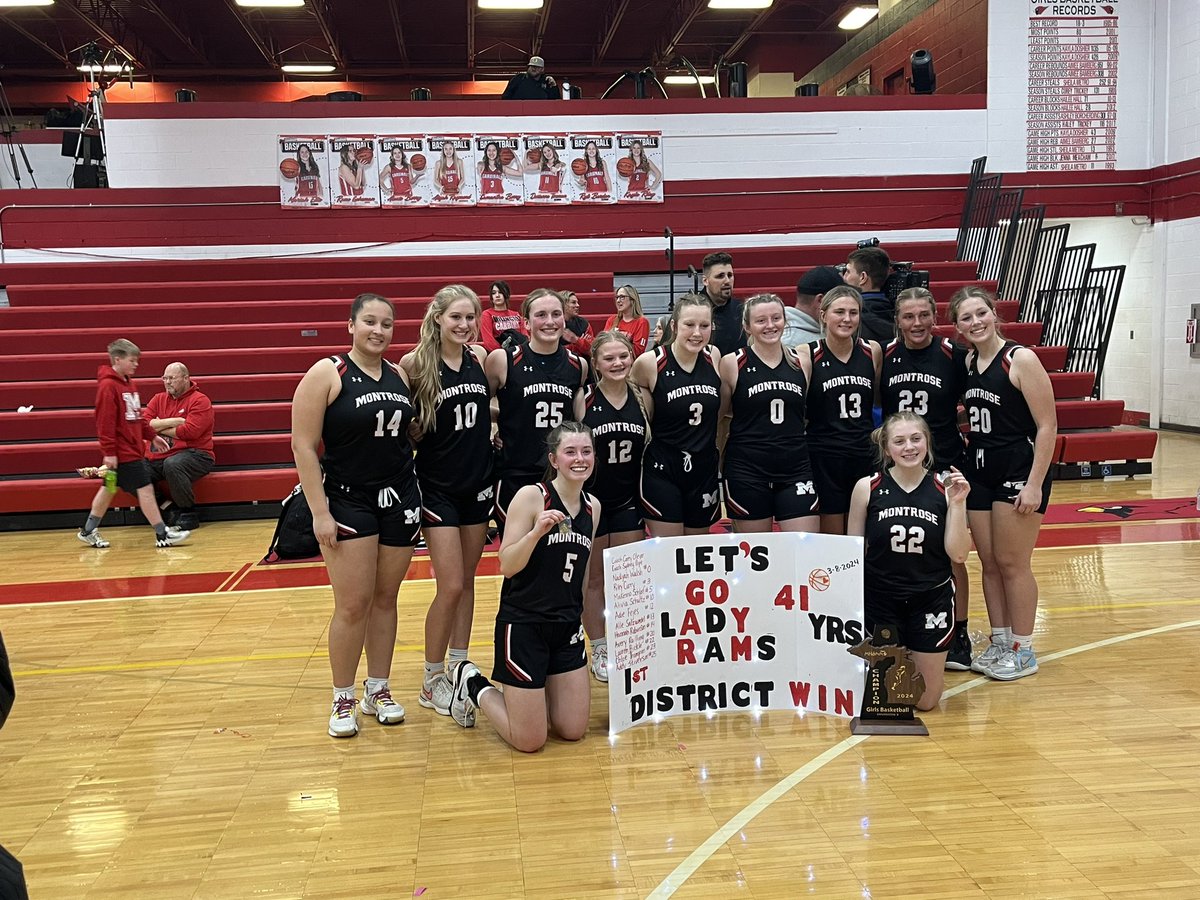 41 years is a long time but it was worth the wait! Your Lady Rams are district champions! Let’s go!!!!!