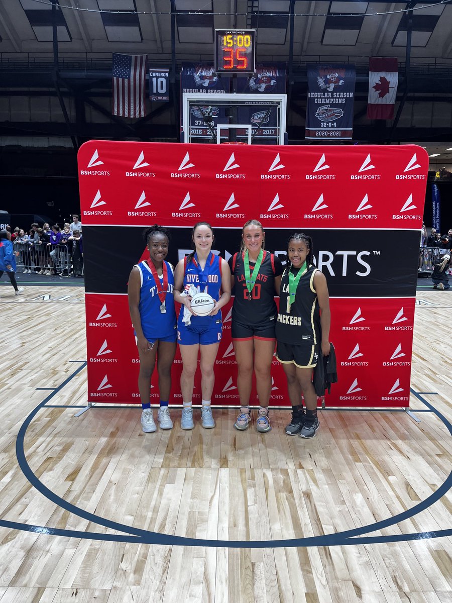 Congratulations to our Ladies 3 point shootout winner from Riverwood High School along with all the finalist! @ghsa
