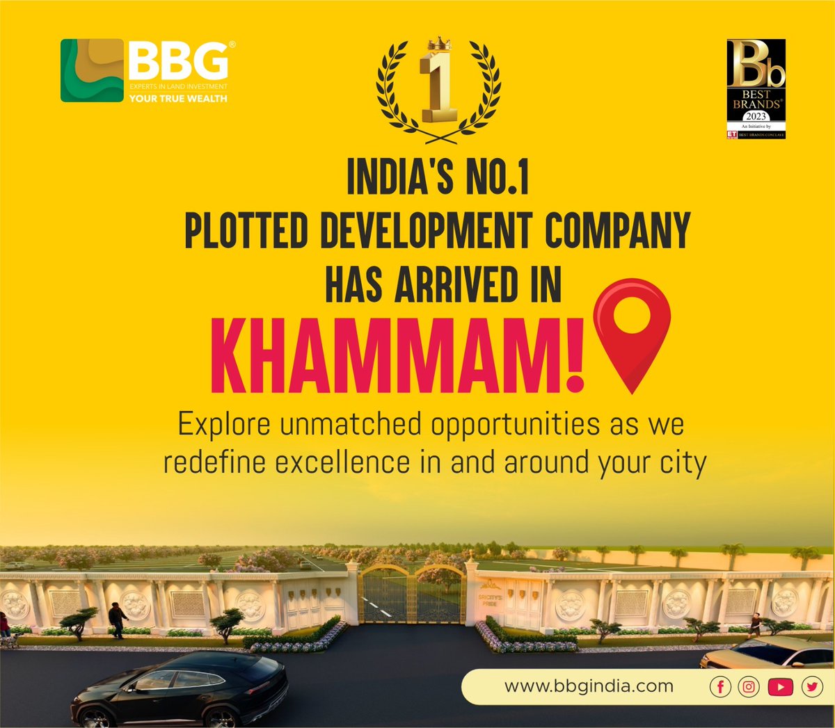 🎉 Exciting News Alert! 🏡🌟 We're thrilled to announce that India's No.1 plotted real estate company has arrived in Khammam! 🎉 🏠🔑 #RealEstate #PlottedDevelopment #Khammam #DreamPlot #Opportunities #Excellence