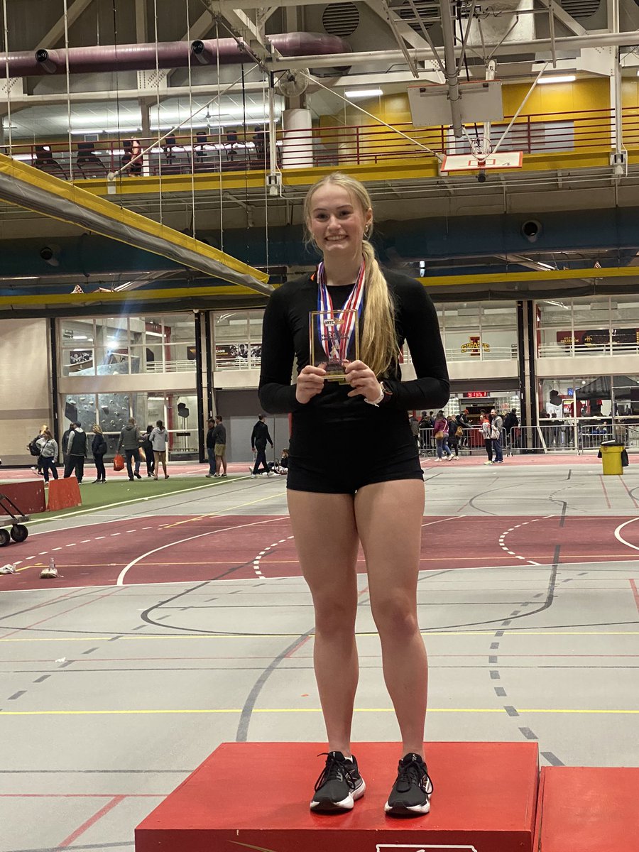 Ellie Harris was named the 4A Girls Outstanding Athlete at the IATC Indoor Championships tonight.