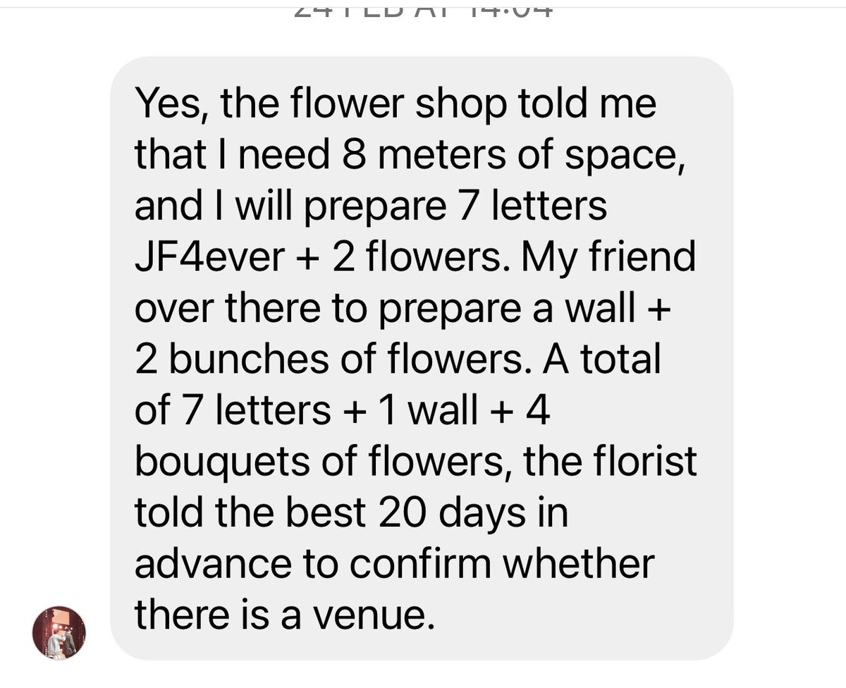 ช่องวันขา interfan ที่รัก จฟ มาตลอดและยังสนับสนุนต่อไป อยากทำ money wall+ flower bouquets สำหรับวันที่ 24 ร้านดอกไม้บอกต้องใช้ที่ยาว 8 ม.ไม่ทราบมีที่วางมั้ยคะ เค้าต้องสั่งทำแล้วค่ะ เดี่ยวเวลาไม่พอ รบกวนตอบกลับด้วยนะคะ 
<a href="/Oneconnection31/">One Connection</a> 
<a href="/Vilaaaaa_m/">Vilaaaaa.m</a> 
<a href="/film_tnp20/">🎞️ FILM 🎞️</a> 
<a href="/RachataJam/">Jam Rachata</a>