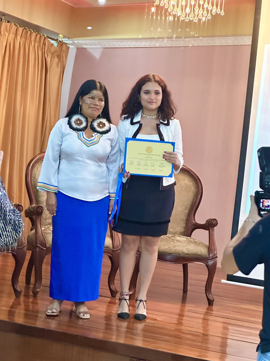Por el día internacional de la mujer, Rotary International, hace un reconocimiento a la lideresa, Patricia Gualinga por su lucha incansable en defensa de los derechos de los pueblos indigenas y la naturaleza. @pumahuarmi @amazonwatch @Pontifex_es