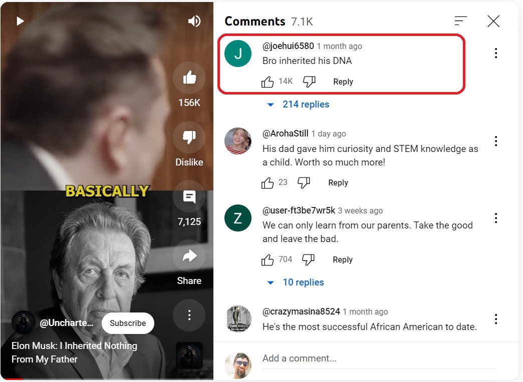 coachasif's tweet photo. Wow! Lost my father last year. I inherited nothing as he went broke too. This comment made me emotional. @elonmusk #elonmusk #fatherson #life https://t.co/6KbED1DbKw
