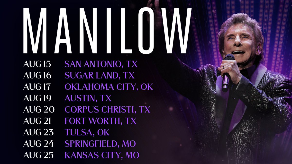 🔥Summer just became a whole lot hotter as MANILOW announces he will be performing at 9 NEW CITIES for THE LAST CONCERTS! Click here to Learn More: on.barrymanilow.com/trk/emailaugust