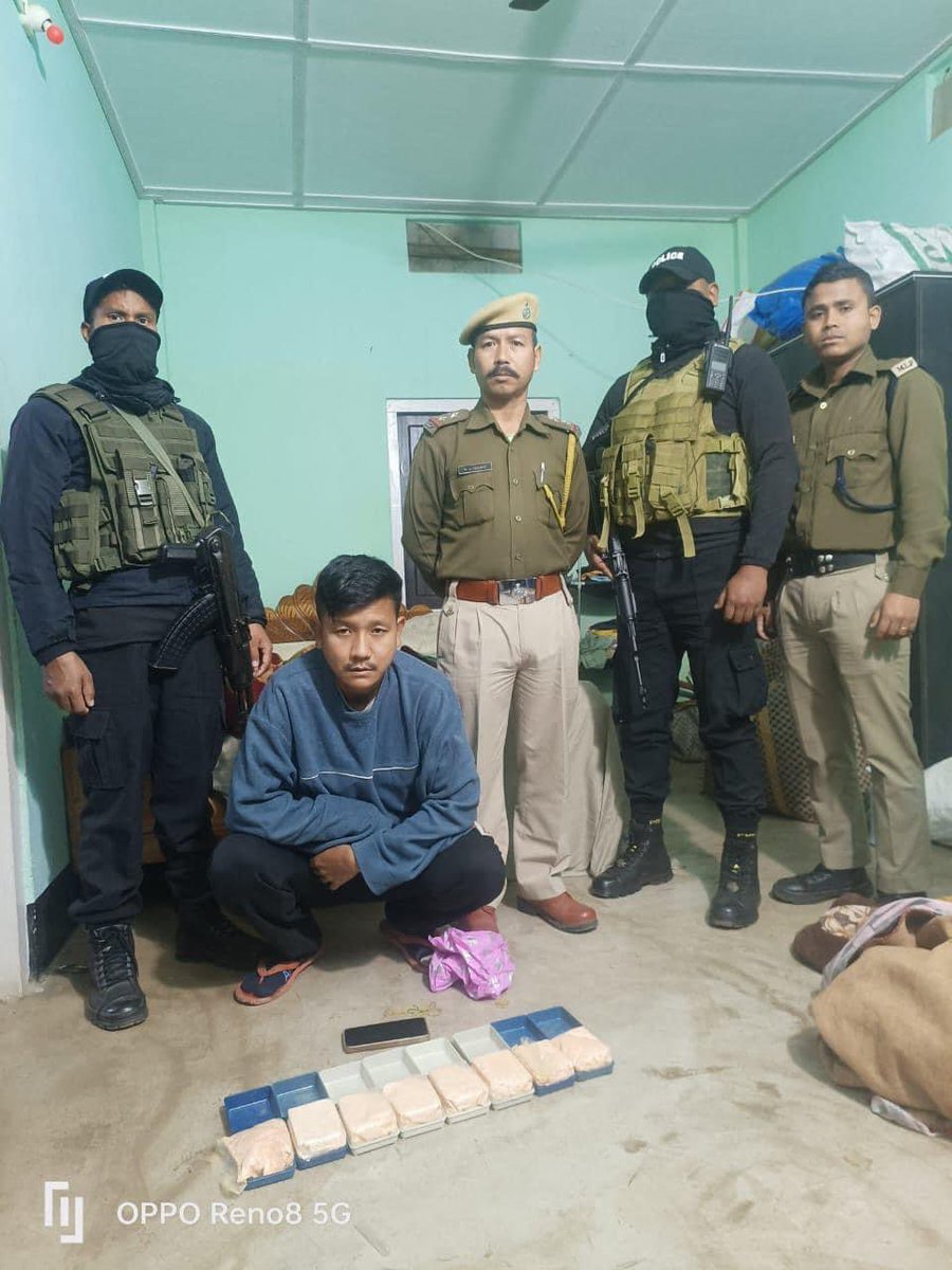 SangmaConrad's tweet photo. Congratulations to the @ribhoiPolice for their stellar work this morning! Their sharp intel and follow-up action led to a massive drug bust,seizing Heroin worth ₹75 Lakh and nabbing the notorious interstate trafficker. 
But that's not all! Further investigation, along with the @EKH_Police  in Shillong, resulted in the capture of two more traffickers along with ₹1 lakh & a car.
This swift action foils the nefarious design of drug suppliers. Kudos to @lrbishnoiips and his team. We are fully committed to continue drive against drugs and keep our communities safe. #DrugsFreeMeghalaya @HMOIndia @narcoticsbureau @ANI @proshillong @PIBShillong @DiprMeghalaya @DDNorthEast @airnews_shi @PostHighland @mawphor @salantini @TheMeghalayan @nemediahub