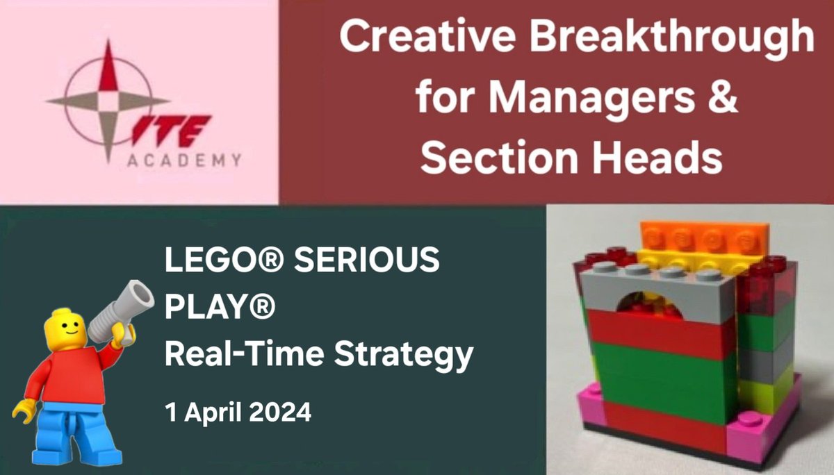 This April, we will embark on another 'Creative Breakthrough for Managers & Section Heads #LEGOSERIOUSPLAY #RealTimeStrategy workshop that brings a hands-on, creative twist to #strategydevelopment. #WeNeedMorePlay #LSPedu #SystemsThinking
