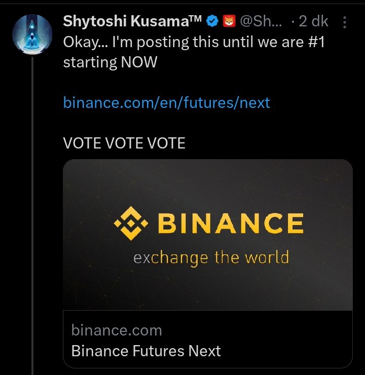 Great support from @shytoshikudsma👍 #bone will support until #1 on #binance🙏♥️🚀 Come on #shibarmy. Now is the time to show our power😉💪 $shib $bone $treat #shibarium #btc #Altseason #memecoin