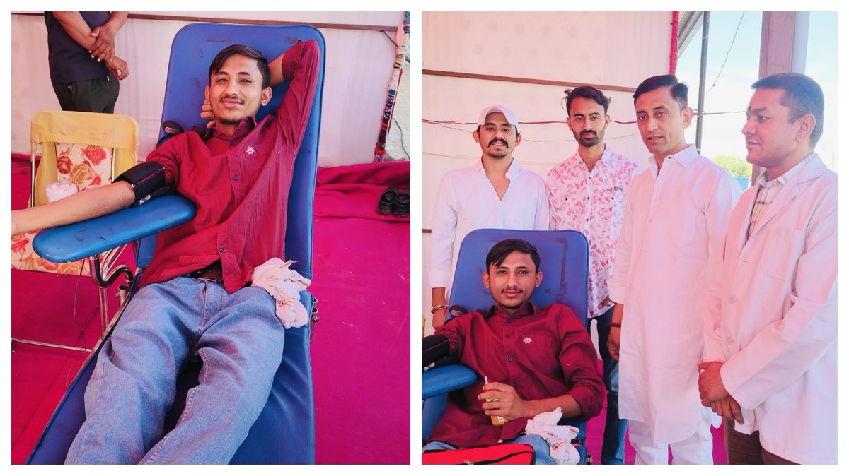आज #लालासर साथरी पर लाल बूंद रक्तदाता सेवा समिति एवं मारवाड़ हॉस्पिटल जोधपुर के संयुक्त तत्वावधान में आयोजित रक्तदान शिविर में प्रथम बार रक्तदान करने का सौभाग्य मिला।🚩🙏🏻

#blooddonate 🩸
#रक्तदान