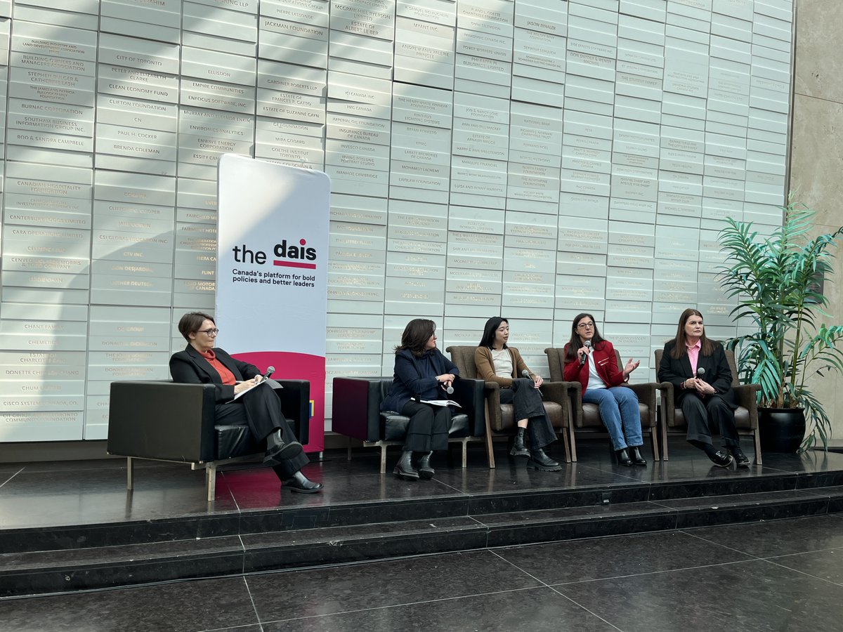 HarmaninToronto's tweet photo. "Women are over mentored and under sponsored. Mentoring is speaking with you; sponsoring is speaking about you."

Today's discussion on Women &amp; Tech, organized by TMU, Dais and EU🇪🇺Talks, shows that yes, we still need international women's day.

Great panelists (&amp; pizza) at TMU! https://t.co/1DZ1mZQTJf