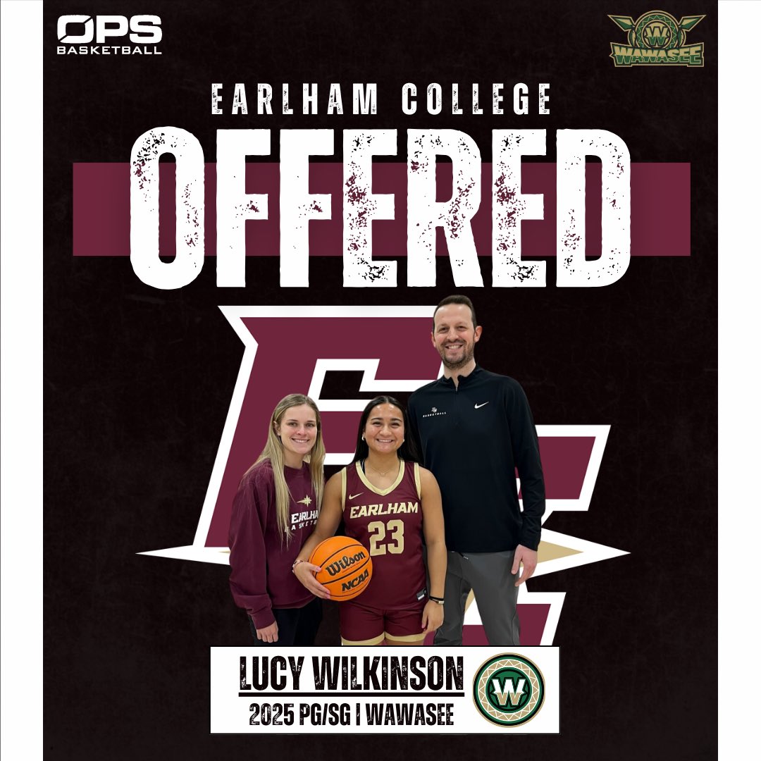 opsbball's tweet photo. Congratulations to @lucy_cwilkinson on receiving an offer from @EarlhamWBB while on her visit today!

@WawaseeGBB https://t.co/UY2XMIEF1d