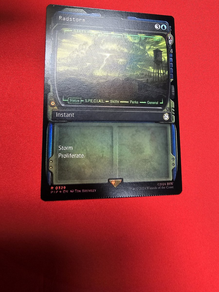 mathilljr's tweet photo. Crimpy Radstorm Foil. Fun. #FalloutMtG https://t.co/3MjAr72oJY
