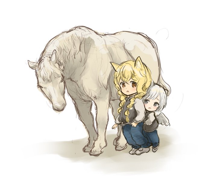 #セントールの悩み 205話公開中です!ちなみにすえちゃんは本物の馬は怖がります。大きいですから。

https://t.co/ODZDHwfngg 