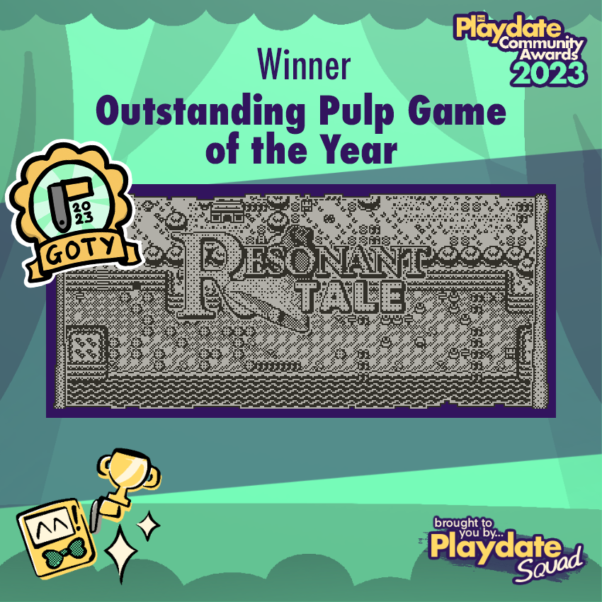 Guv_Bubbs's tweet photo. - Outstanding Pulp Game of the Year
- Outstanding Technical Achievement in a Pulp Game
- Best Adventure Game

Resonant Tale by Orange Thief Ltd @OrangeRKN &amp; @RupertCole 
https://t.co/IqG6ECrsaF https://t.co/zKEF7ukC7r