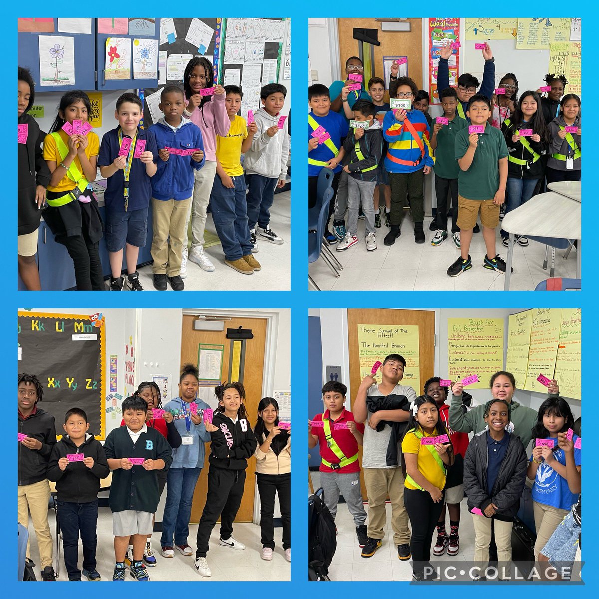 Our 4th and 5th Grade students were excited for 💵 Pay Day Friday 💵 where they earn $100 or $50 Panther Bucks for assessment scores! They love saving up their funds so that they can shop at our store @NorthmoreElem! @CPedraza_AP @JalisaGranger @Area4SuptPBCSD @pbcsd