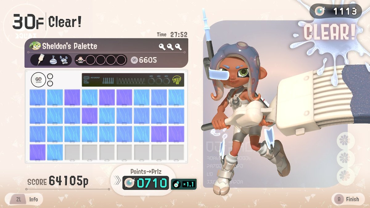 BonzoESC's tweet photo. did another monochrome run #SideOrder #Splatoon3 #NintendoSwitch https://t.co/xoVD3vnq1J