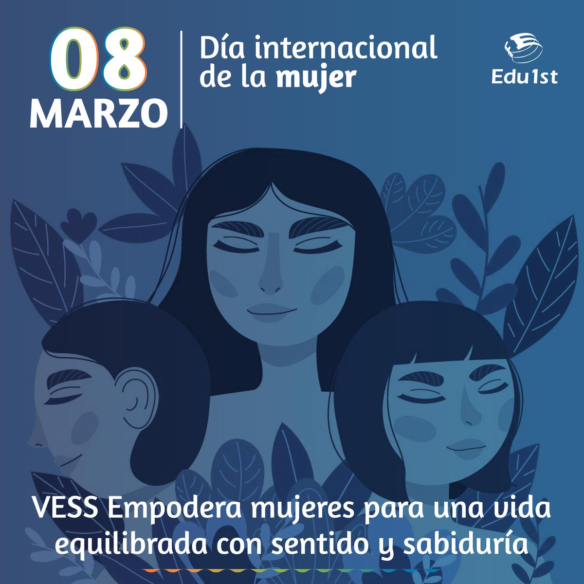 💙 En el Día Internacional de la Mujer, honramos el poder y la inspiración de las mujeres que buscan una vida equilibrada y significativa. Que su liderazgo inspire cambios transformadores en la educación y más allá. ¡Juntas somos imparables! 💪✨#8M #DiaDeLaMujer #MujeresLíderes