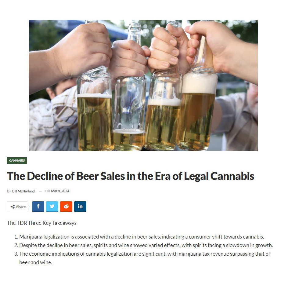 As legal cannabis gains ground, beer sales are on the decline.  Dive into the impact of this shifting landscape in the latest article at the Link in Bio.

#CannabisIndustry #BeerSales #MarketTrends
