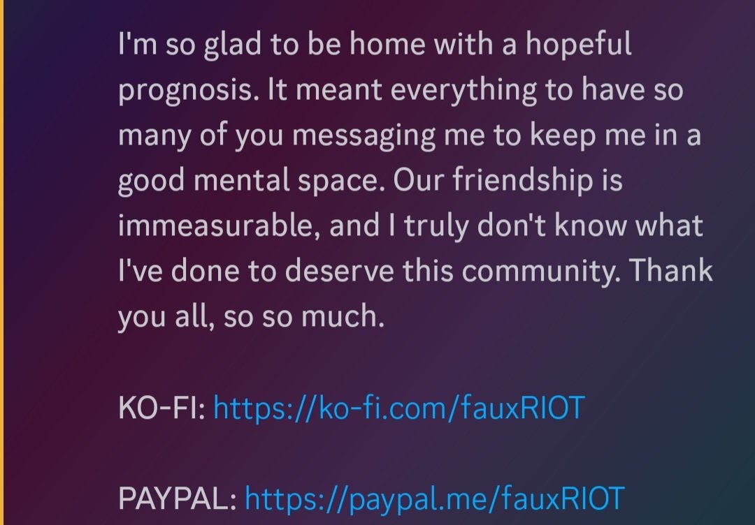 fauxRI0T's tweet photo. A large update. You can donate via https://t.co/0VRmlD9tnF or https://t.co/V8xnlOiBvV 💗💗💗 (RTs allowed &amp; welcome) https://t.co/vJ1WLh7cfA