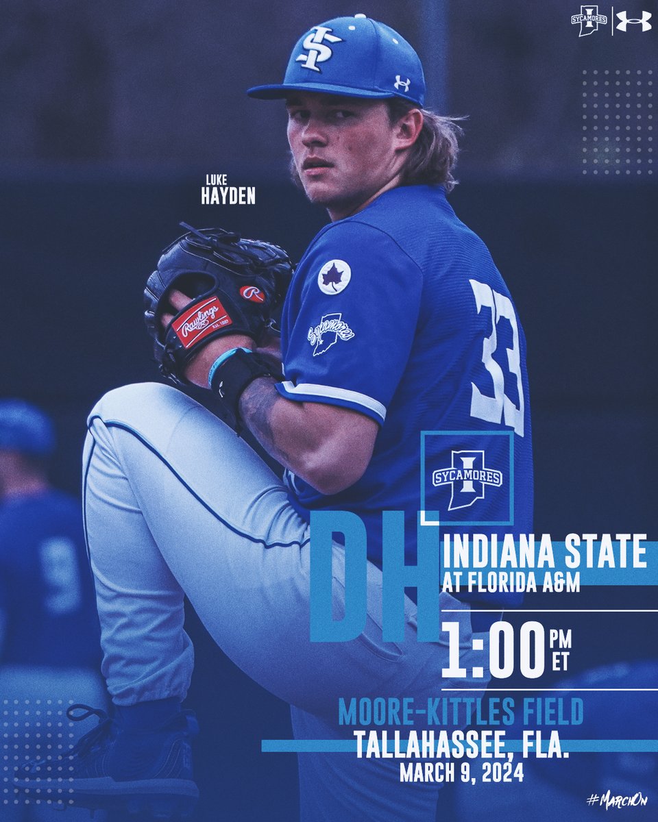 IndStBaseball's tweet photo. #DoubleheaderDay
π Florida A&M
π: Tallahassee, Fla.
π: 1 p.m. ET
ποΈ: Moore-Kittles Field
π: https://t.co/BLci02msdG
#MarchOn https://t.co/CcGm5OEbCl