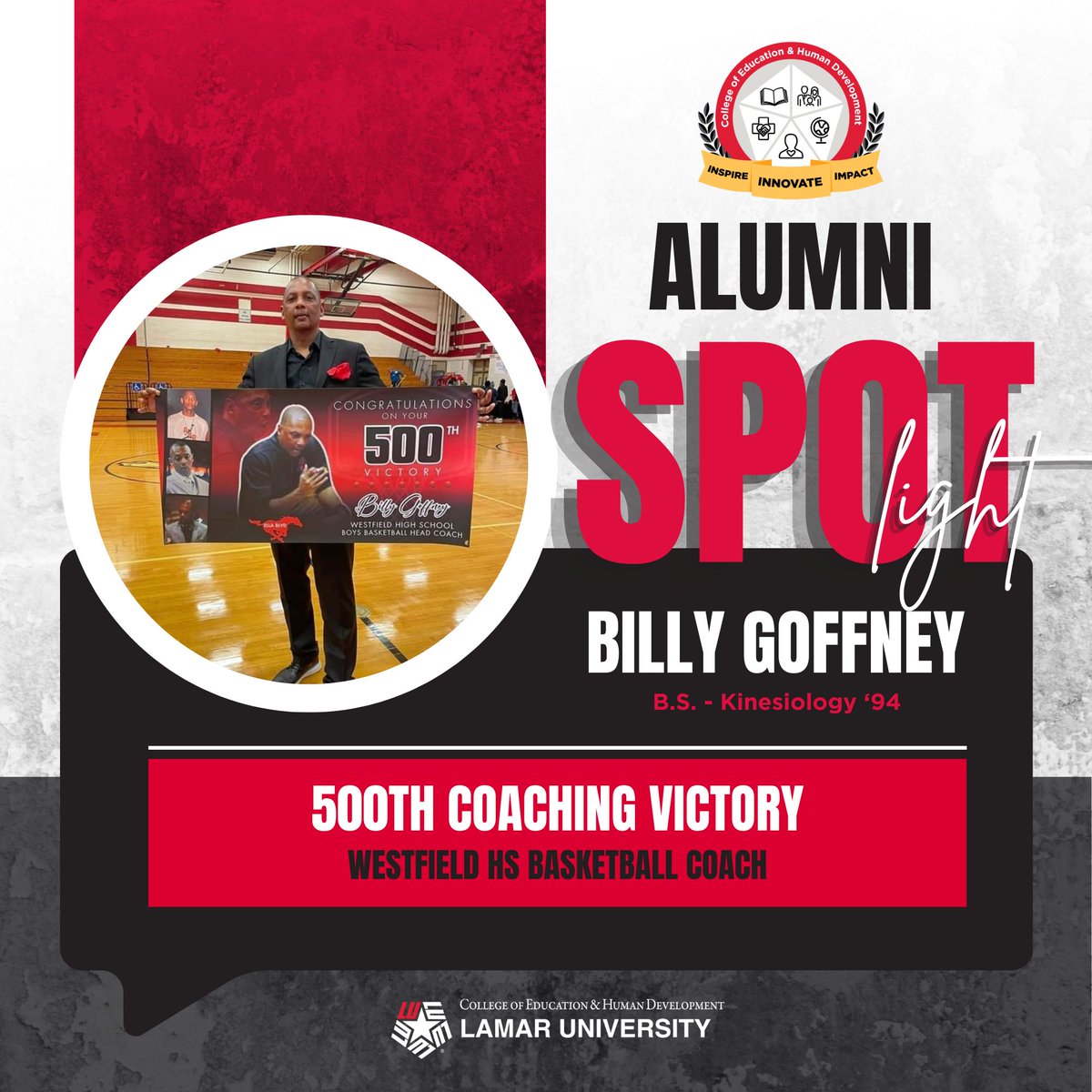LUCollegeofEHD's tweet photo. Congratulations to COEHD alumnus Billy Goffney (B.S. - Kinesiology '94) on his 500th coaching victory! @GoffneyBill
#WeAreLU #LUProud #CoEHD #Cardinals https://t.co/6ssKNljPRO