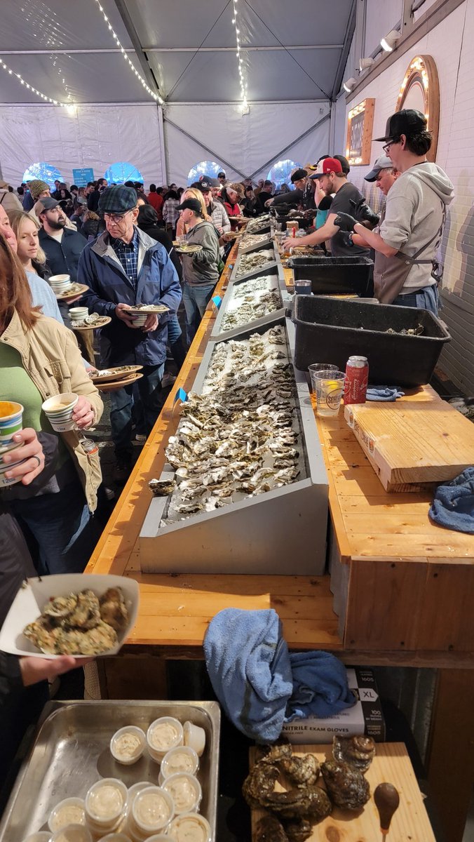 Schlafly's tweet photo. Who wants a ๐บ stout ๐ป and some ๐ฆช oysters? @Schlafly's Stout & Oyster Festival is rocking. Join us until 9 pm tonight, then #Bottleworks is back open from 11 am until 9 pm tomorrow! https://t.co/UC2WR5mLbj