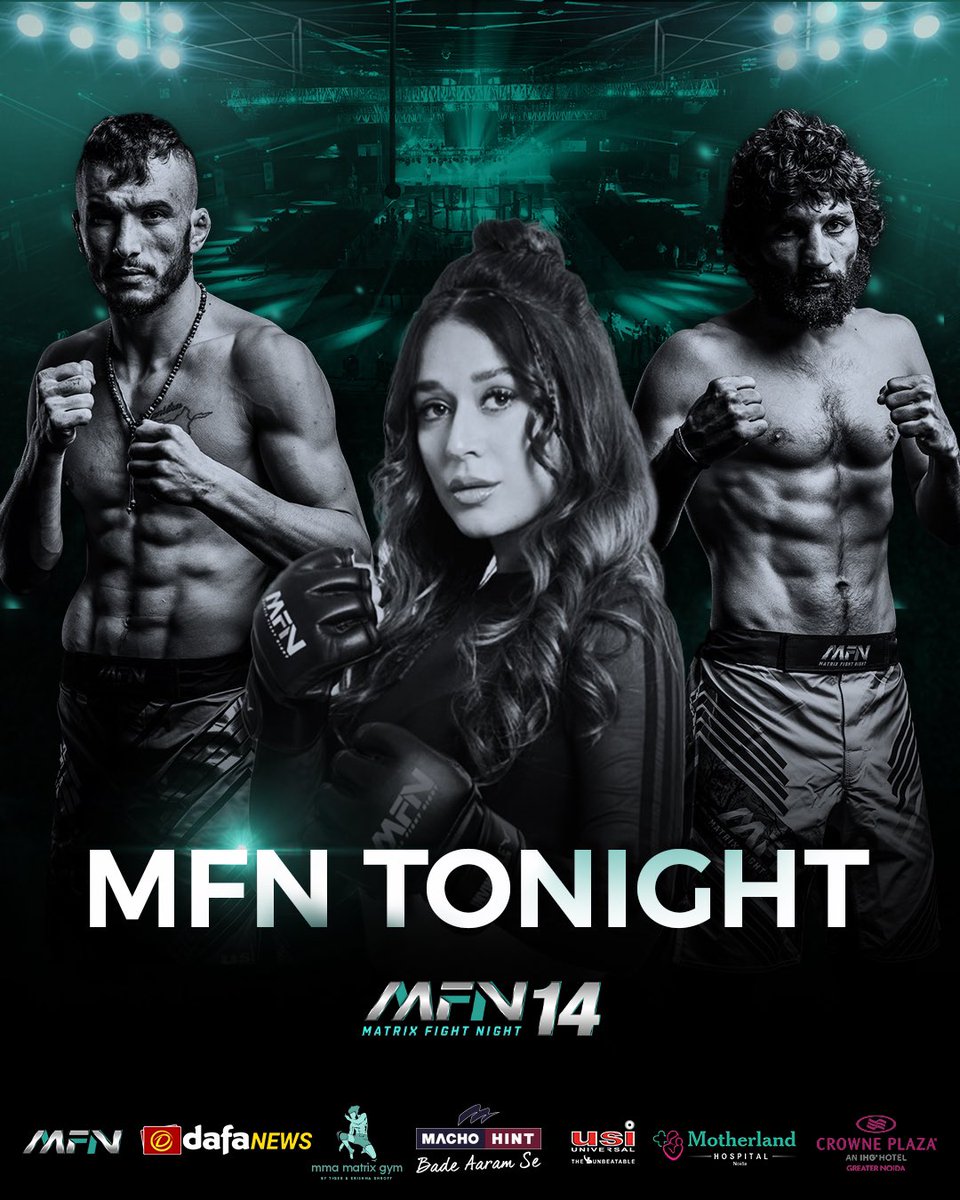 Feel the adrenaline surge as our warriors claim their destiny. Tune in tonight at 6pm on @DisneyPlusHS to witness the ultimate showdown! Don’t Miss it! #MMAkiShaan #PathOfTheWarrior #MFN14 @AyeshaShroff @mfn_mma #krishnajackieshroff