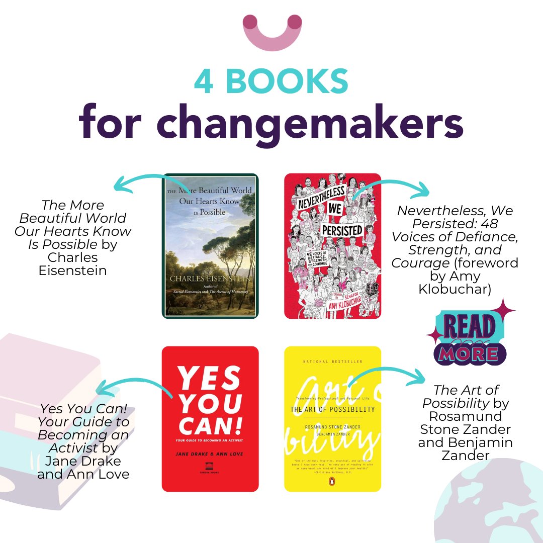 Book recommendations for #Changemakers 📚 Here are some thought-provoking books that inspire change and empower you to create a positive impact 👇 Let's read, learn and create positive ripples of change! 🌟📖✨ #Changemaking #BookRecommendations #SocialImpact #Empowerment