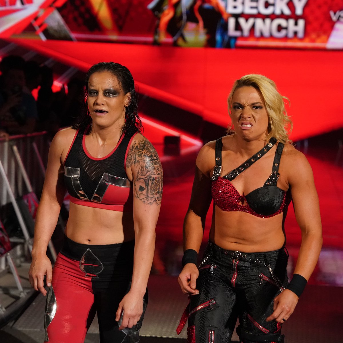 USANetwork's tweet photo. .@WWEAsuka and @KAIRI_Official have been unstoppable recently, but @QoSBaszler and @ZoeyStarkWWE are up for the challenge! Will we see new @WWE Women's Tag Team Champions? #WWERaw https://t.co/jmKdkbSSQb