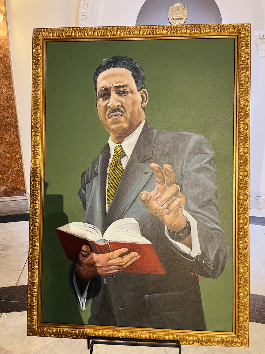 Soon this portrait will be transferred from City Hall to The Justice Thurgood Marshall Amenity Center! It’s final home!