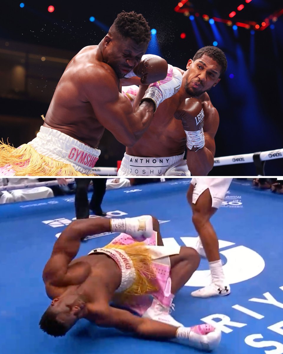 BleacherReport's tweet photo. ANTHONY JOSHUA KNOCKS OUT FRANCIS NGANNOU IN 2ND RD 😳 https://t.co/DXFGBrgwAC
