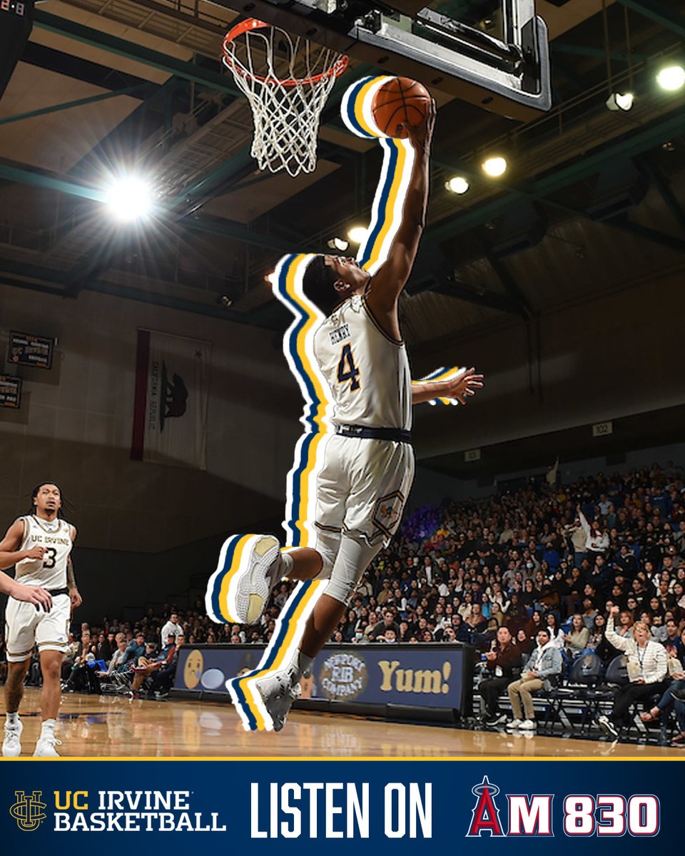 The Big West Regular Season champs hit the court TONIGHT! 🏀 @UCImbb heads to Cal State Fullerton for their final matchup of the regular season! Listen live on AM830 as coverage kicks off at 5:45pm. 📻: AM830 💻: am830.net 📱: AM830 KLAA app