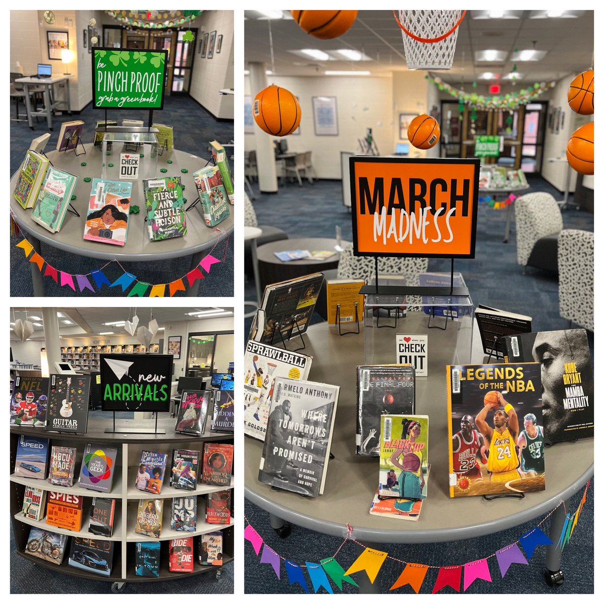 Can you guess what we love best about rainy weekends? Resting & reading, of course!! 🌧️📚❤️ #friyay #weekendreading #highschoollibrary #bookdisplay #cobblms @McEachernHigh @ccalms @glma