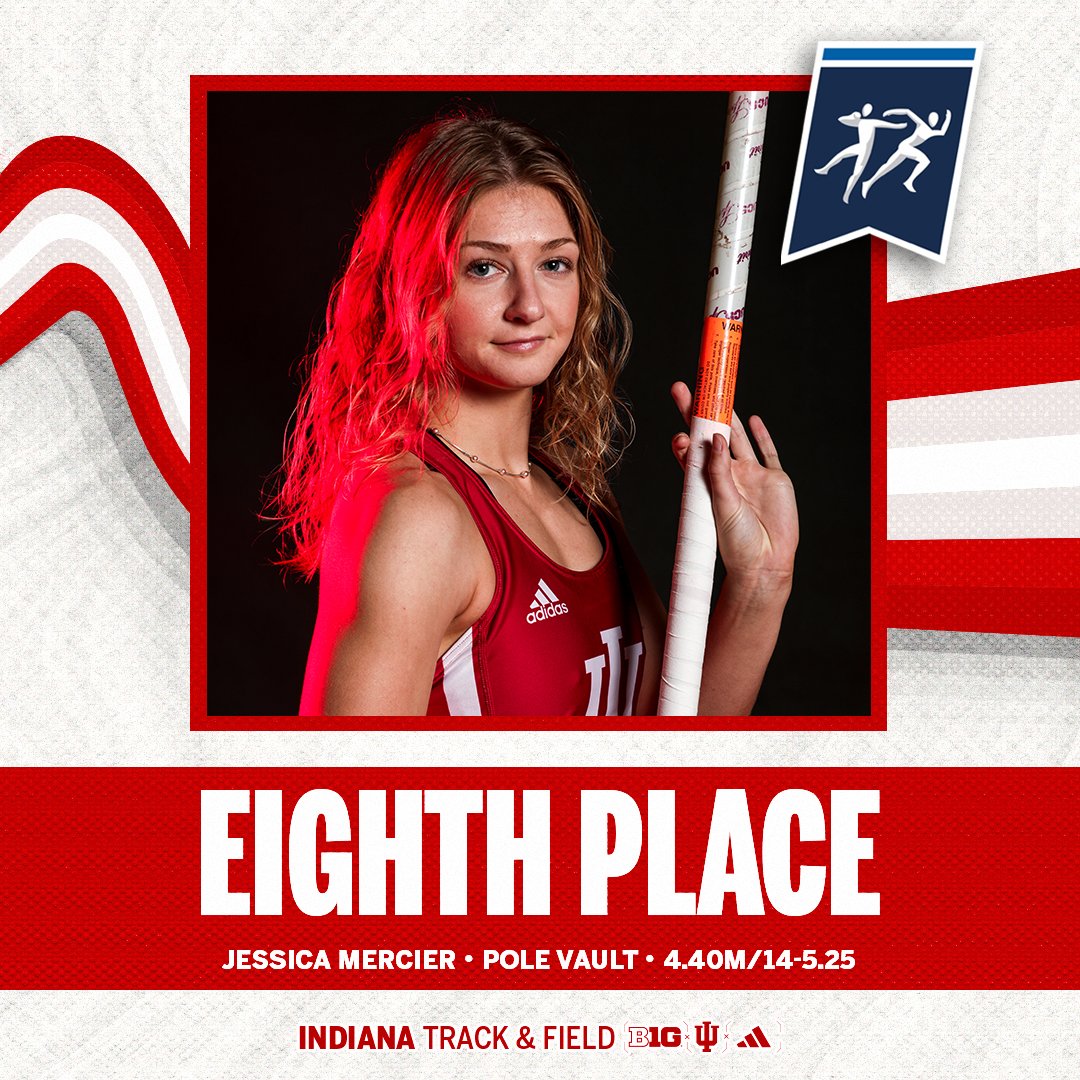 All-American Status. 👏 Mercier finishes on the podium in her final collegiate competition. Proud of you, Jessica!