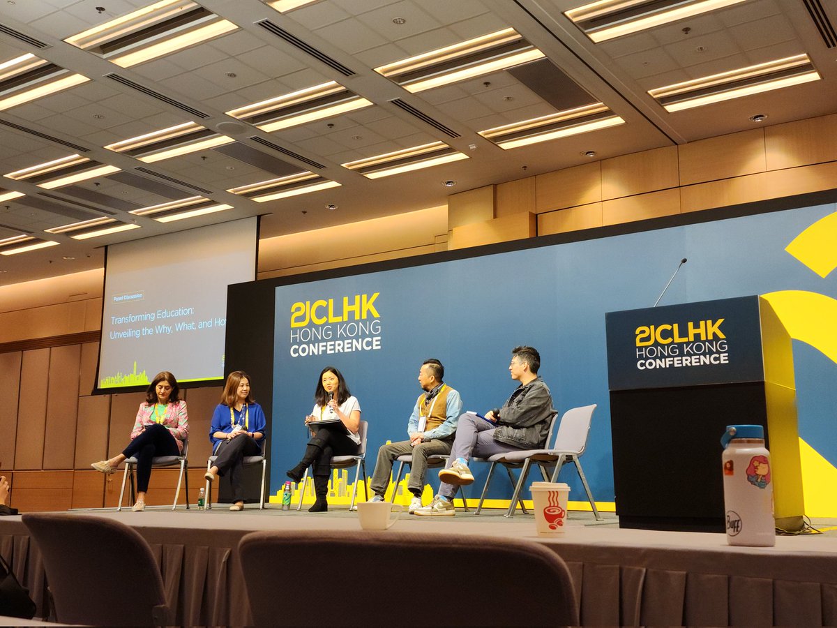 Great start to day 2 at #21CLhk with panel discussion on transforming education. Unveiling the Why, What and How. #transformativelearning #edTech