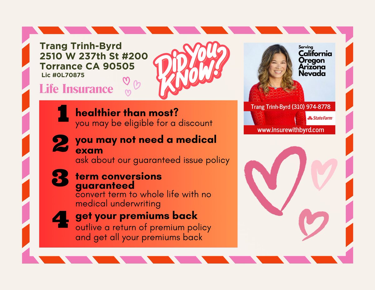 itstrangtrinh's tweet photo. Life Insurance is Love Insurance 🥰

Call us for a quote and get a $25 Gift Card ❤️ https://t.co/Gykiog2yXa