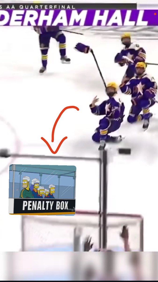 Max Anderson spotted hitting the “selfie stick” celly into the penalty box. Get comfy in there pal you’ll be in there a while. Chan winning 4-0 going in the 2nd