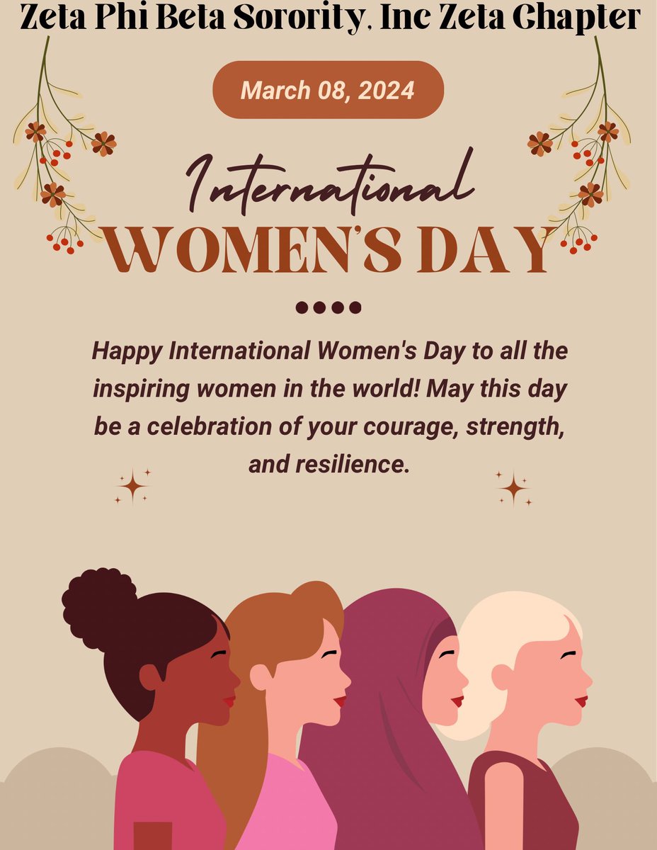 “Each time a woman stands up for herself she stands up for all women” ~ Maya Angelou 
Happy International Women’s Day from the LadieZ of Zeta Chapter! 💙🕊️