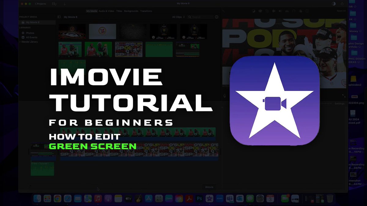 DJPremiumJ's tweet image. Learn how to easily edit a green screen background for your photos &amp;amp; video footage. 👀💻Follow along as we show you step-by-step instructions on enhancing the visual quality of your videos with this tutorial
 #iMovie #GreenScreenTutorial  #VideoEditingTips #VideoEditingTutorial