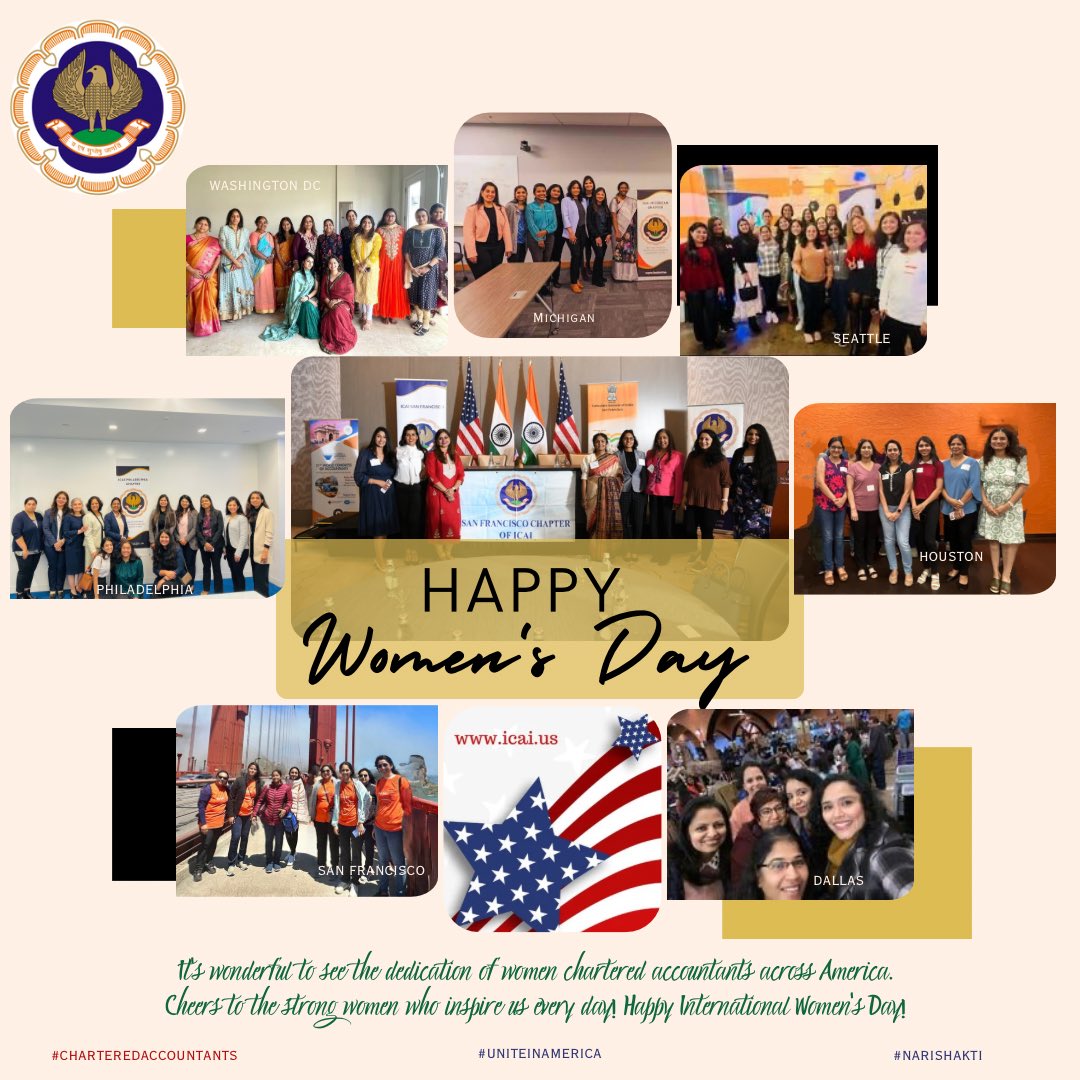 Happy International Women’s Day!
#NariShakti @theicai @icaiusa @IFAC @ICAEW @CharteredWW @MCA21India @FinMinIndia @PiyushGoyalOffc @PiyushGoyal