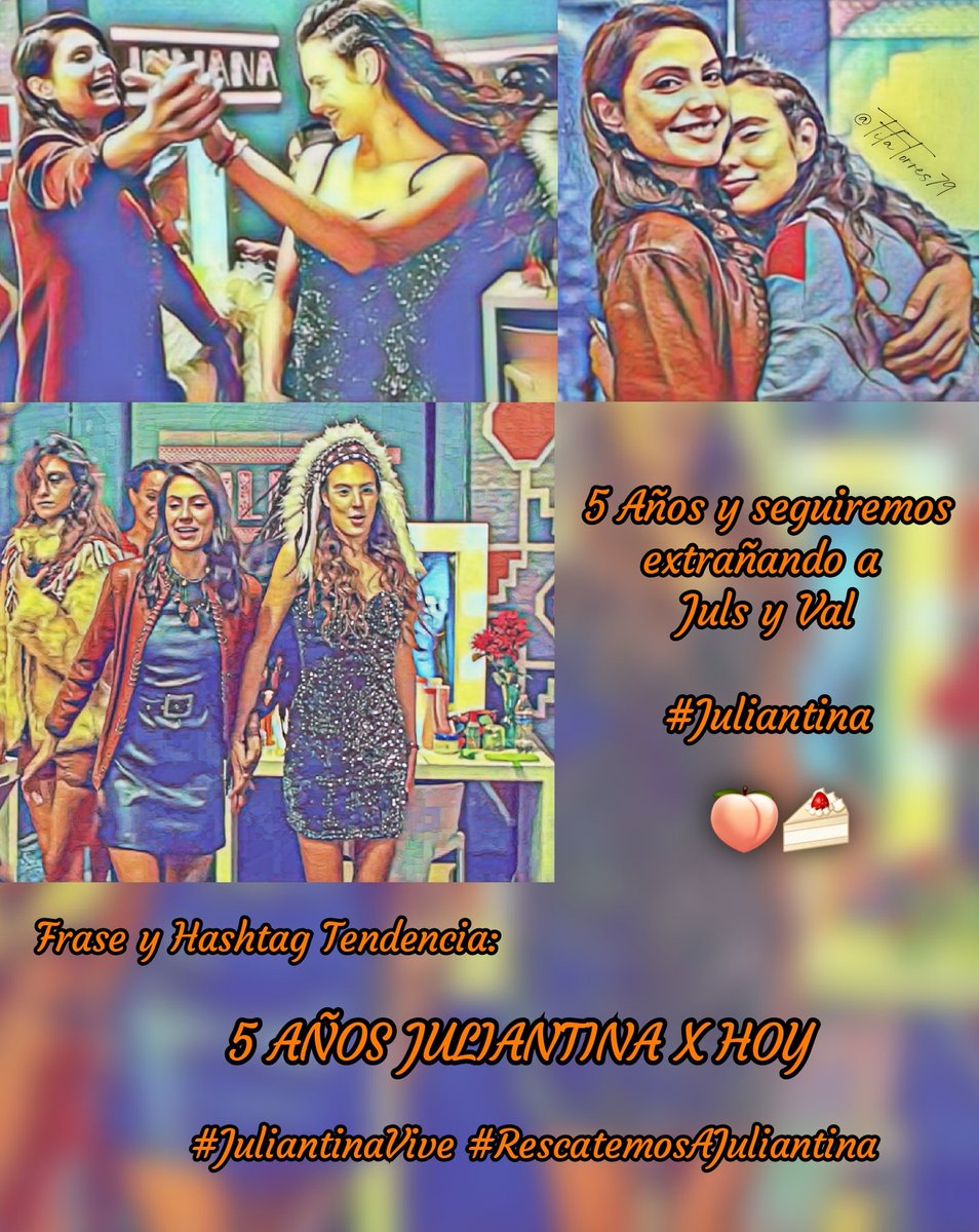 TitaTorres79's tweet photo. Iniciamos nuestra TT!!!

5 AÑOS JULIANTINA X HOY
#Juliantina #JuliantinaVive #RescatemosAJuliantina https://t.co/Ptfr2AWElJ