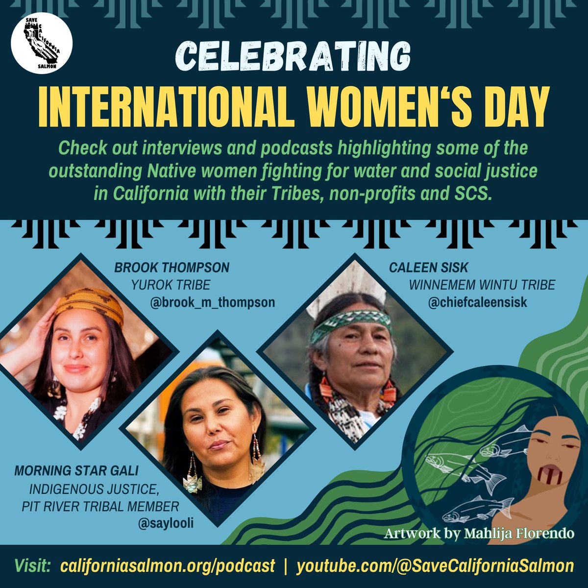 This #internationalwomensday & #WomensHistoryMonth we want to highlight some of the Native women leaders that are fighting for water & social justice in #California👇🏽 @saaylooli @BrookMThompson & @ChiefCaleenSisk are some women that inspire us. Who inspires you? #NativeAmerican