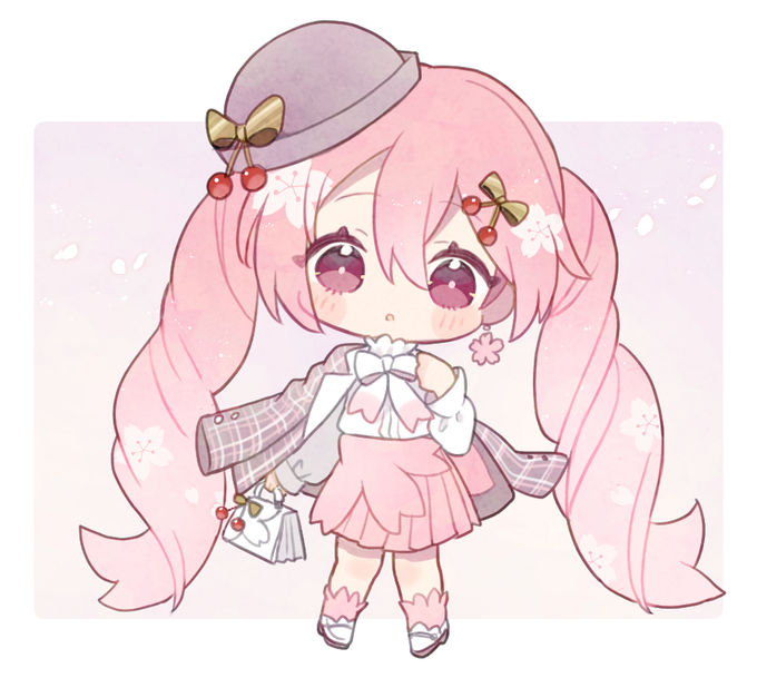 お花見コーデの桜ミクさん #ミクの日 