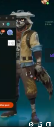 Candiez69's tweet photo. for everyone wondering why the servers are taking so long to update, ask the ree ree that took over donald mustards already shit business. THATS A FORTNITE SKIN BTW, A RACOON. https://t.co/xsDbw1qDFt