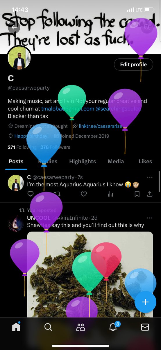 IGQOoutnow's tweet photo. The last one, which was my birthday, was the last time anything every mattered #WhatTheFlyingWish #SoundsetSundays https://t.co/Na8JjO0AVU