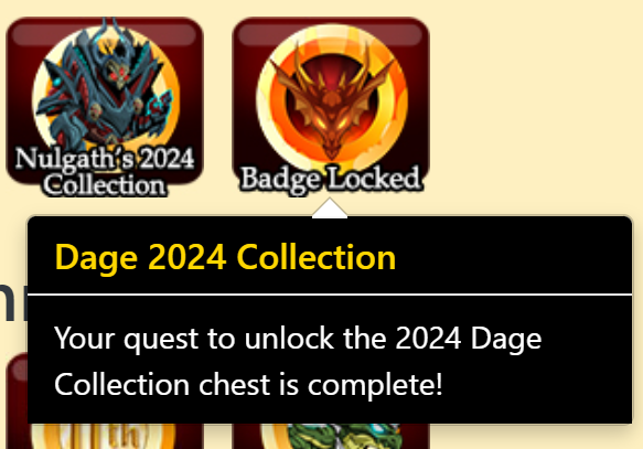 Datenshi6699's tweet photo. 💀Dage 2024 Collection Character Page Badge💀

Buy Immortal Lich King's Collection for 10K ACs
Then get Immortal Lick King Quest pet to get the quest.

/join legionarena &amp; bonk Dark Legion Paladin

Note :
- Legion Paladin Bones is not temp item
- No art yet for the badge https://t.co/iVg4DkRN0b