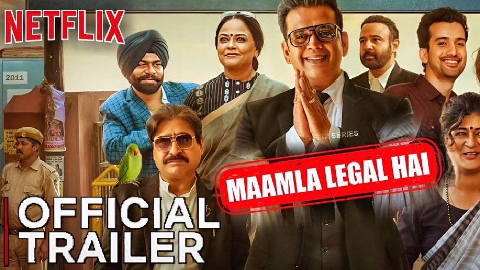 Watching #mamlalegalhai on #Netflix

Really funny Desi Lawyer Comedy!  Lots of funny jibes and recent incidents over the top references.  

Must watch series imho 😂