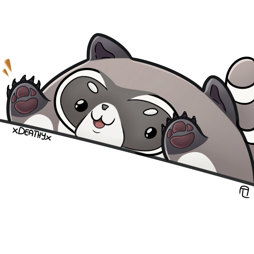 XDeathyX's tweet photo. Thank you @AnskiLeed for this adorable raccoon~!😁💗🦝 https://t.co/6nYH41dAfY