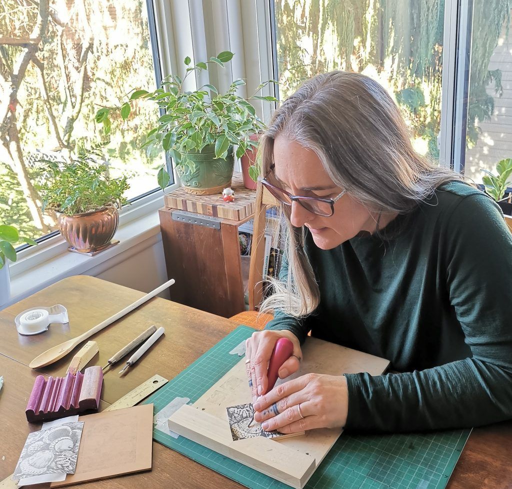 It's all in the cut for printmaker Kerri Orser. The local artist, teacher and printmaker’s linocut art was recently featured in Pressing Matters magazine. buff.ly/4cilgKX