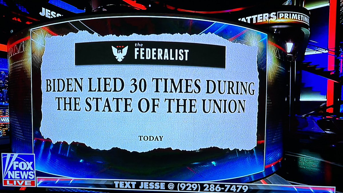 trethack24's tweet image. While the legacy media (@CNN, @MSNBC, @JoeNBC) were foaming at the mouth over @JoeBiden’s shouting match, they failed to mention in their segments that he LIED 30 TIMES during last night’s #SOTUspeech…🙄🙄🙄

Instead, their TDS was on full display, as the chose to FACTCHECK